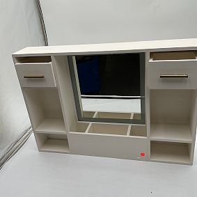 Open Box: Glam Light-Up Desktop Vanity With Storage (20" x 29") - White