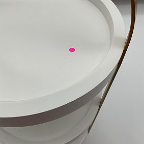 Open Box: Glam Three-Tier Caddy - Simply White, Antique Brass