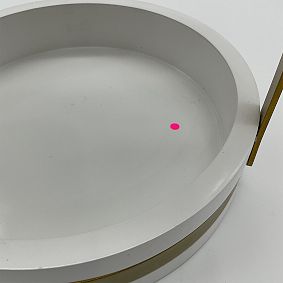 Open Box: Glam Three-Tier Caddy - Simply White, Antique Brass