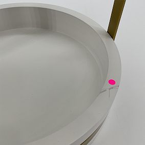 Open Box: Glam Three-Tier Caddy - Simply White, Antique Brass