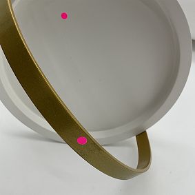 Open Box: Glam Three-Tier Caddy - Simply White, Antique Brass