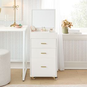 Glam Beauty Rolling Cart (34.75"x20.25")