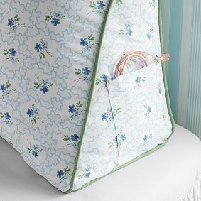 Hill House Home Clematis Scallop Floral Wedge Pillow