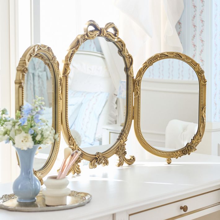 LoveShackFancy Trifold Vanity Mirror | Pottery Barn Teen