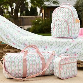 Hill House Home Quilted Duffle, Pink/Green