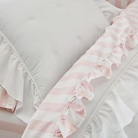 Washed Cotton Ruffle Comforter