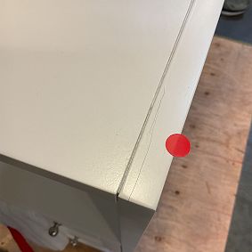 Open Box: Stack Me Up 2-Drawer Bookcase (30") - Simply White, Brushed Brass