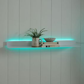 Backlit Wall Display Shelf - White