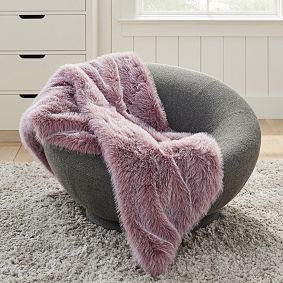 Feathery Faux Fur Throw