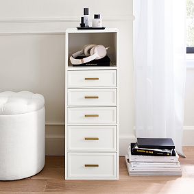 Glam Charging Storage Tower with AC Plug and USB A/C (33")