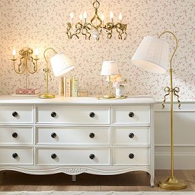 LoveShackFancy Eyelet Mini Table Lamp (14")