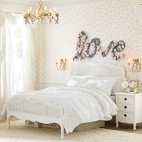 LoveShackFancy Ruffle Bow Euro Pillow Cover