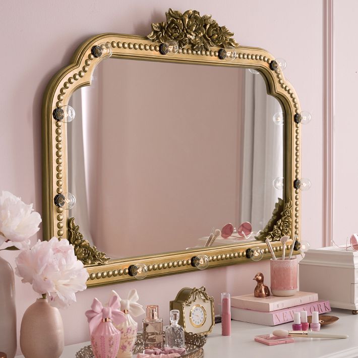 pink dresser mirror Amazon.com: Tstarer Vintage Decorative Pink Framed Mirror, Wall Hanging Mirrors & Tabletop Tray for Bedroom Living Room Dresser Decor, Oval- 9.6" W x 14.3" L (Pink) : Home & Kitchen