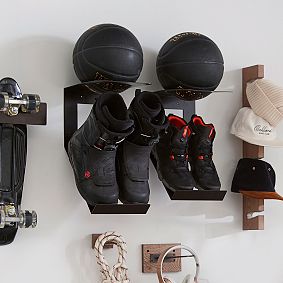Shoe &amp; Hat Metal Wall Organization