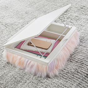 Unicorn Faux-Fur Charging Lapdesk
