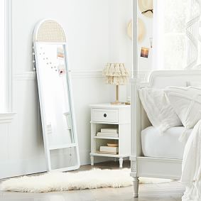 White Cane Full-Length Mirror