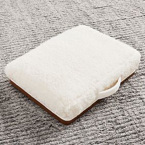 Adjustable Cozy Sherpa Lapdesk with Storage-Ivory