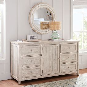 Beadboard 6-Drawer Wide Dresser (63.5w x 19d")