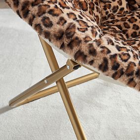 Cheetah Faux Fur Hang-A-Round Chair