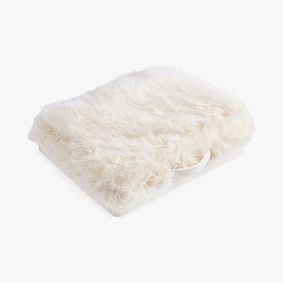 Feathery Fur Super Storage Lapdesk-Ivory