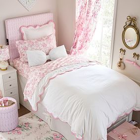 LoveShackFancy Vaulted Single XL Bows Bedskirt