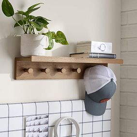 No Nails Ledge With Hooks (24")