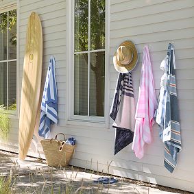Riviera Stripe Reversible Beach Towel UPF 50+
