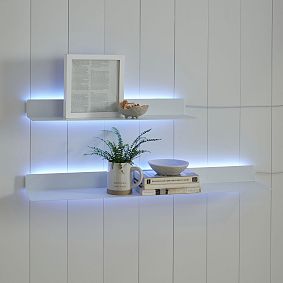Backlit Wall Display Shelf - White