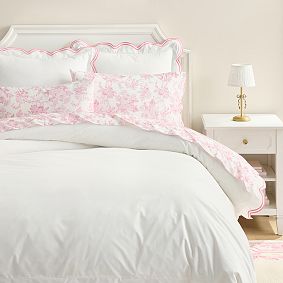 LoveShackFancy Embroidered Scallop Euro Pillow Cover