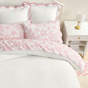 LoveShackFancy Embroidered Scallop Euro Pillow Cover