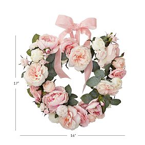 LoveShackFancy Heart Floral Wreath