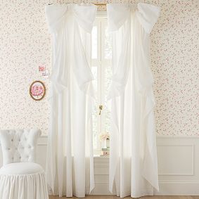 LoveShackFancy Oversized Bow Light-Filtering Curtain
