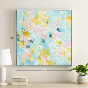 Framed Pastel Abstract Art