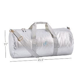 Metallic Silver Duffle Bag