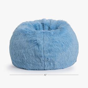Large Sparkle Faux Fur Glacier Bean Bag Chair Slipcover Only