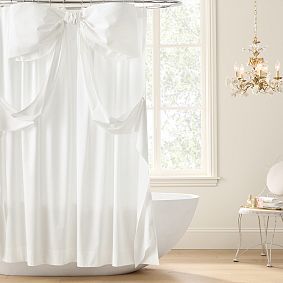 LoveShackFancy Oversized Bow Shower Curtain