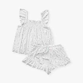 Hill House Home Clematis Scallop Short Pajama Set