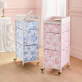 LoveShackFancy Tall Plug-In Rolling Cart with AC Plug &amp; USB A/C (12.75"x35.25")