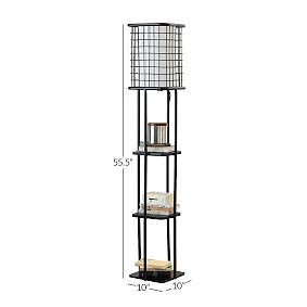 Metal Grid Floor Lamp (55.5")