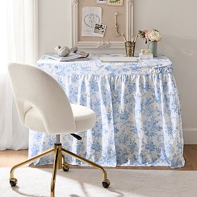 LoveShackFancy Damask Desk Skirt