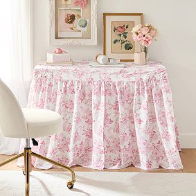 LoveShackFancy Damask Desk Skirt