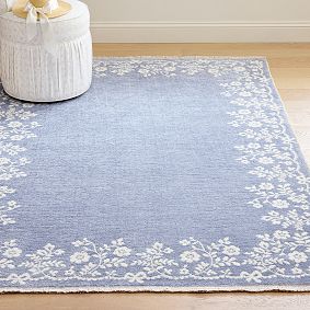 LoveShackFancy Floral Border Reversible Washable Rug