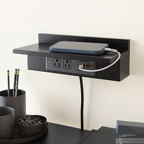 No Nails Mini Plug In Ledge with USB A/C (11.75")