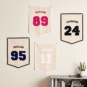 Personalized Varsity Number Pentagon Flag