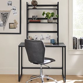 Dorm Foldable Wooden Desk Hutch (28")