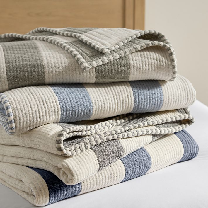 Cabana Stripe Bed Blanket | Pottery Barn Teen