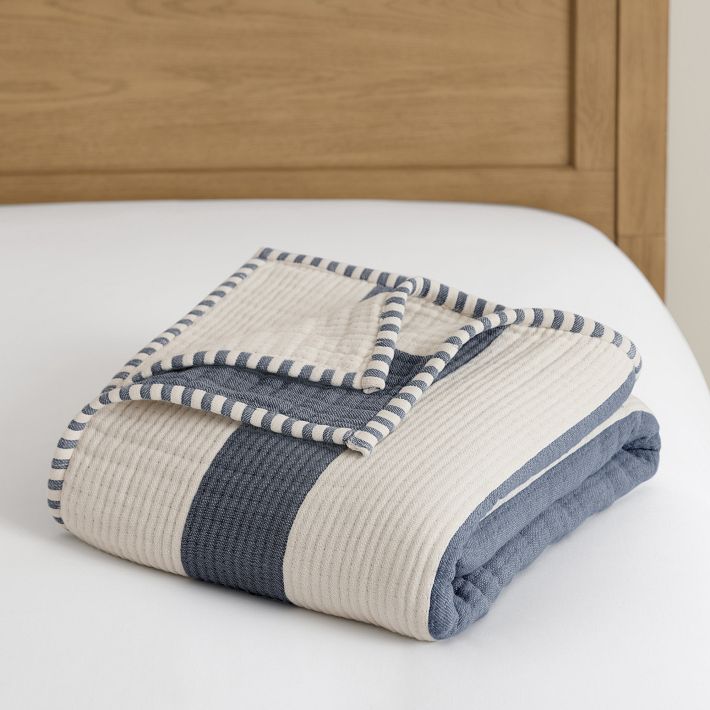 Cabana Stripe Bed Blanket | Pottery Barn Teen