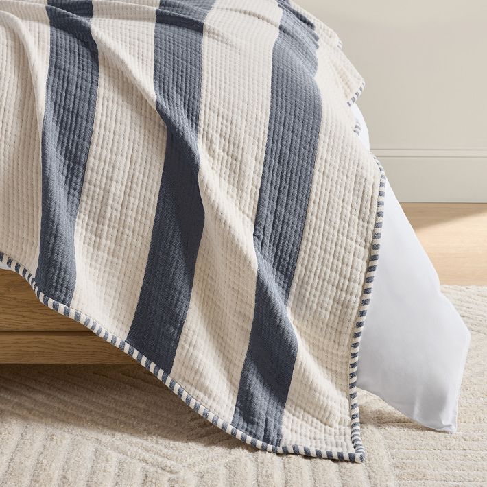Cabana Stripe Bed Blanket | Pottery Barn Teen