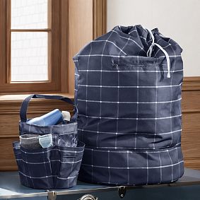 Boxter Plaid Shower Caddy &amp; Laundry Bag Set