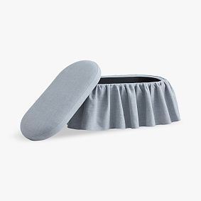 Skirted Oval Storage Bench (33.5")
